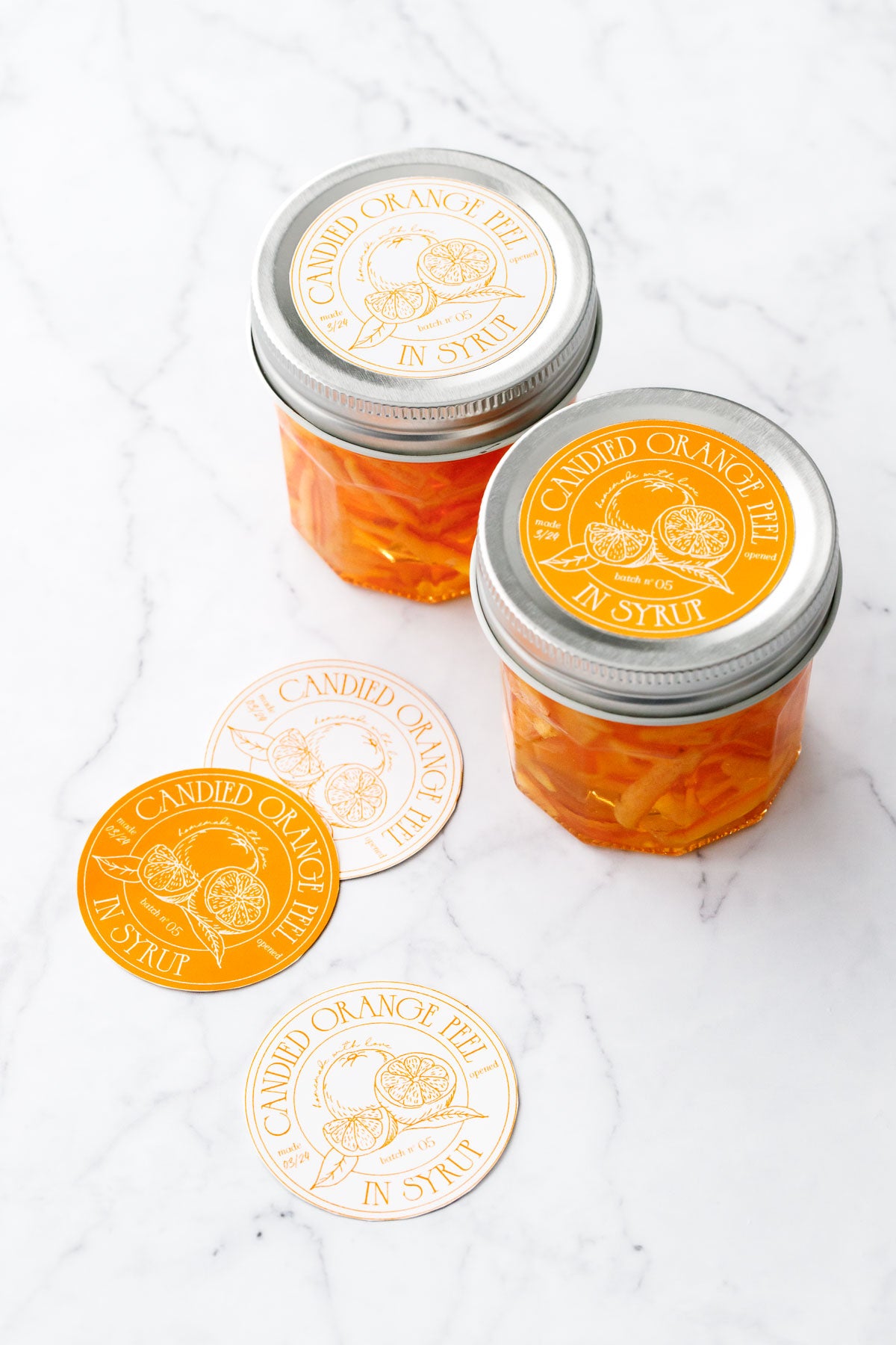 Candied Orange Peel Printable Label Template