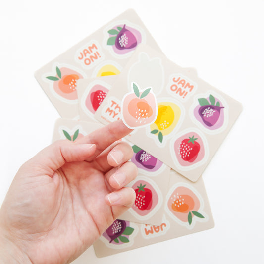 Abstract Fruit Sticker Sheets